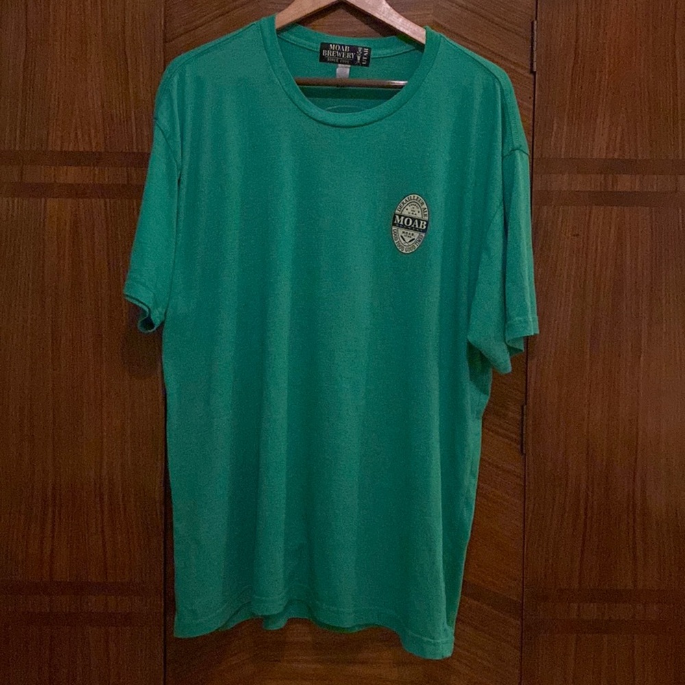 Men’s Green MOAB Brewery T-Shirt. Size XXL Polyester Cotton Blend